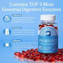 B BEWORTHS Beworths Probiotics Supplement, Digestive Enzyme Blend 200mg, Daily Dietary Support Softgels, For Adults, 120 Count - 120 Count - View 6
