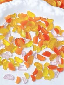 50Pcs New Ice Transparent Simulated Orange Slice Nail Art Decorations, 3D Fruit DIY Nail Accessories - Orange - View 4
