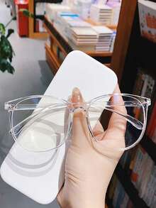 2pcs Women's Glasses, Prevent Visual Fatigue, Suitable For Computer, TV, Gaming And Phone Use, Transparent Lenses, Fashionable And Versatile, Eye Care - Multicolor - View 2