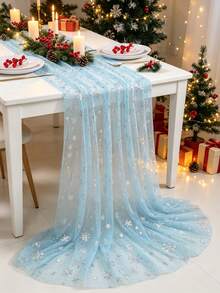 Copo de nieve navideño azul
