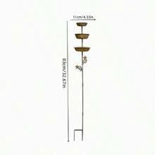 1pc Vintage 3-Tier Iron Bird Feeder, Outdoor Garden Rain Collector, Yard Decor - Three Layer Bird Feeder - View 9