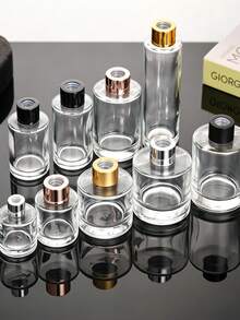 Black Glass Aromatherapy Bottle Set-Includes Lid, Stopper, Funnel, And Diffuser Sticks. Suitable For Daily Home Use In Areas Like The Living Room Or Bathroom; Makes A Practical Gift For Women, Perfect For Halloween Or Christmas. - Multicolor - View 3