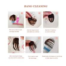 Synthetic Slanted Bangs Short Brown Black Fake Hair Fringe Extension Clip In Hairpieces Accessories For Women Girl, Halloween - Multicolor - View 8