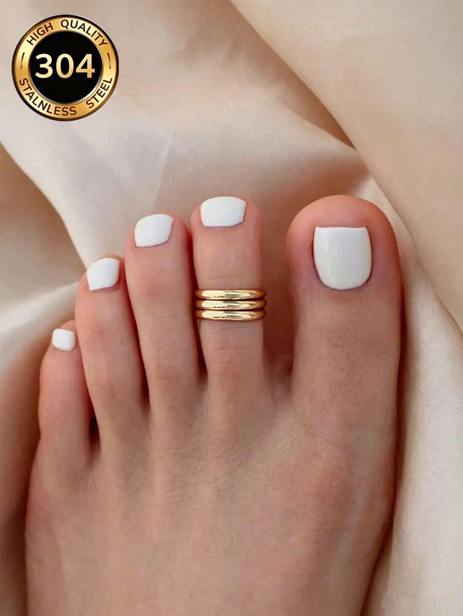 Adjustable Toe Ring, Foot Jewelry, Beach Accessory, Summer Jewelry, Body Decoration, Birthday Gift, Gift For Women, Ring, Bohemian Style Accessory - Geometric - View 1