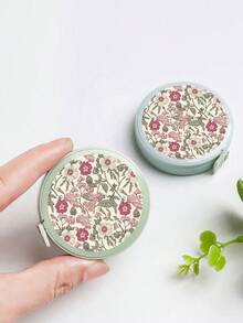 Vigour Summer 復古花卉印花可伸縮捲尺，迷你便攜軟皮革捲尺，適用於居家、裁縫、縫紉、辦公室和書房 - 均碼 - 查看 4