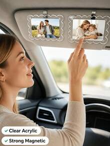 1/2 buah Klip Foto Pelindung Matahari Mobil Bingkai Foto Magnetik Klip Foto Mobil Magnet Kuat Magnet Kulkas Klip Mudah Desain Tepi Bergelombang Hadiah Pengemudi yang Bijaksana Hadiah Liburan Natal yang Ideal - Beraneka warna - View 2