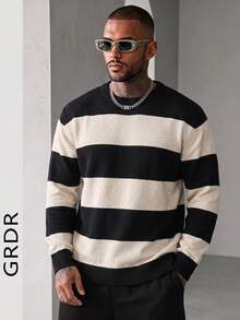 GRDR Men's Casual Crew Neck Long Sleeve Knit Sweater, Autumn/Winter - Apricot - View 7