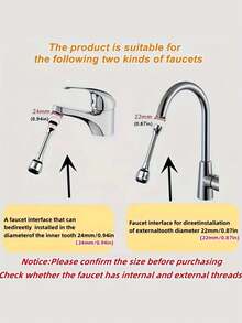 Flexible Faucet Extender, 360° Rotatable Tap Sprayer, Water Saving Tap Aerator For Kitchen Sink - Multicolor - View 10