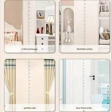 200cm Height Wall Sticker, Removable Self-Adhesive No Residue PC/PVC Material, Matte Writable Growth Chart, Crystal Decoration, Suitable For Nursery Bedroom Playroom Decor, Metric Home Height Tracker, Housewarming Gift - Multicolor - View 5