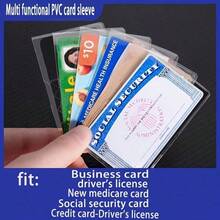 10pcs Of Thickened PVC Card Protective Covers - Soft And Transparent, Suitable For Social Security Cards, Medical Insurance Cards, Credit Cards, ID Cards, Etc - View 4