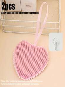 Heart-Shaped Soap Storage Bag, Heart-Shaped Soap Foaming Net, Multi-Functional Mesh Bath Ball, Built-In Soap Dispenser, Produces Rich And Soft Foam, Quick Foaming, Suitable For Body Scrubbing, Ideal For Home, Spa, Travel And Gym Use - Multicolor - View 10