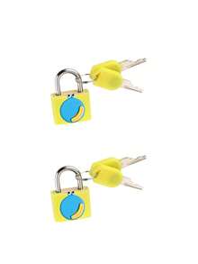 Mini Colorful Lock, Cute Cartoon Padlock, Cute Expression Small Padlock, Mini Lock For Luggage, Diary Lock, Storage Box Lock, Backpack Anti-Theft Lock, Suitable For Students, Girls, Planner Enthusiasts, Perfect For Back To School, Birthday, Christmas Gifts, Storage Privacy, Anti-Theft Protection, Dorm Cabinet, Jewelry Box, Notebook, Multi-Color Funny Cartoon Mini Lock With Key Set - A - View 15