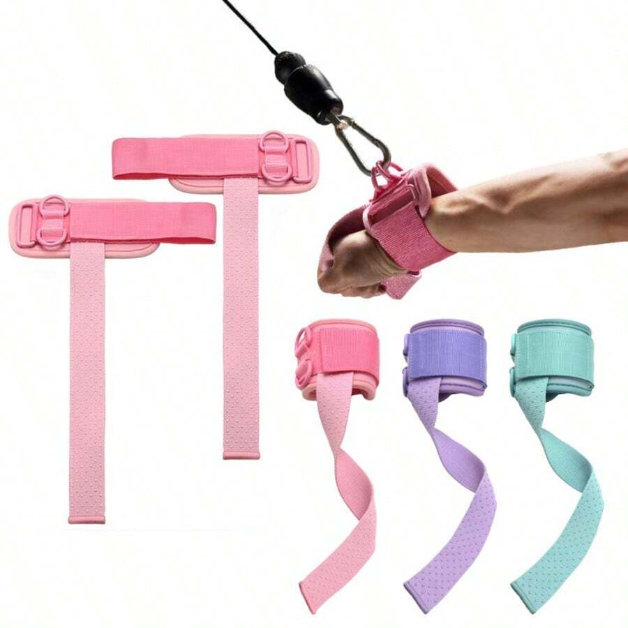 Portable Wrist Support Strap For Strength Training/Pull-Up Assistance, D-Ring Wrist Strap, Deadlift Ankle Strap, Gym Cable Machine Training, Adjustable Anti-Slip Strap, Arm Strength Training, Deadlift Grip Support - Multicolor - View 1
