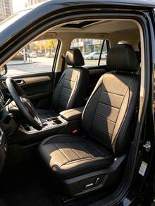 Universal Car Seat Covers: Front Row Or 5-Piece Set. Smooth PU Material, Non-Slip Back, Easy To Clean, Easy To Install. Suitable For Sedans, SUVs And Trucks. Premium Interior Protection And Car Accessories. Multiple Colors Available - A - View 2