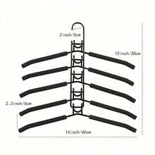 5-Tier Clothes Rack Maximizes Your Closet Space With This Multi-Layer Folding Hanger! Multi-Functional Clothes Rack, 5-Tier Metal Foam Hanger Detachable High-End Magic Anti-Slip Multi-Functional Storage Organizer Hanging Rack (Anti-Slip Foam May Inevitably Deform, Please Consider Carefully If You Mind) - Multicolor - View 3