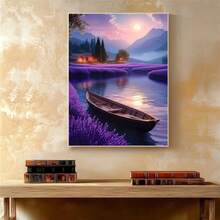 1PC DIY 5D Diamond Painting Kit Landscape Pattern - Round Full Diamond Art Mosaic Craft, Home Wall Decor, Unframed - No Frame - View 2