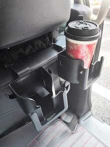 4pcs Car Headrest Cup Holder Phone Holder With Hook, 5-In-1 Design, Space-Saving And Tidy, Universal Easy Installation, Durable And Sturdy, Travel Essential, Home Decor, Bedroom Decor, Car, Car, Storage, Car Storage Rack, Car Interior Storage, Car Interior Decor - Multicolor - View 5