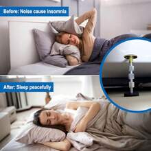 4 tapones de cabecera para pared, tapón de ruido de cama ajustable con protección de pared con atornillado y calcomanía de instalación para cabeceros, armarios y sofás 3 a 3.3 pulgadas - Multicolor - Ver 8