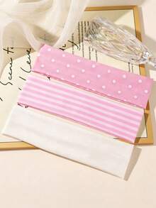 8pcs Vintage Polka Dot Striped Solid Color Women's Non-Slip Sweat-Absorbing Headbands, Versatile Hair Accessories For Daily Commute, Sports, Yoga - Multicolor - View 4