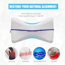Coussin Orthopédique pour Les Jambes,Coussins relève-Jambes avec Mousse à mémoire de Forme, pour Dormir sur Le Côté, Soulagement - couleur comme sur la photo - Voir 6