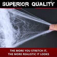 100/200/300g Spider Webs Halloween Decorations With Fake Spiders, Super Stretch Cobwebs For Halloween Indoor And Outdoor Party Supplies,Approximately 200sqft Can Be Laid Per 100g - Multicolor - View 4