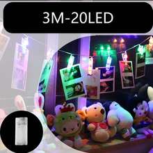 1 Set Lampu Hias Jepit Foto - Lampu Peri LED dengan Jepitan, Bertenaga Baterai untuk Menggantung Foto. Sempurna untuk Dekorasi Kamar Tidur, Pernikahan, Liburan, Pesta, dan Hadiah - Dekorasi Rumah, Dekorasi Ruangan, Dekorasi Pesta Pernikahan dan Liburan - Clear - View 16