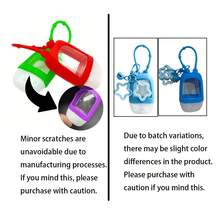 1/2pcs Alcohol-Free Hand Sanitizer Bottle With Protective Case And Keychain, Flip Top, Refillable, Suitable For Travel Carrying Liquids, Toner, Lotion, Etc. - Multicolor - View 9
