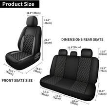 4PCS/9PCS Universal Car Seat Cover Set - Optional Front 2 Seats Or Full 5 Seats, Diamond Quilted Faux Leather With Non-Slip Backing, Easy Installation; Suitable For Sedan, SUV And Pickup Truck; Car Interior Protection Kit And Accessories. - Seat Covers - View 11