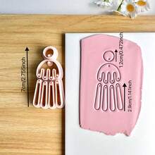 One-Piece Polymer Clay Cutter, Bohemian Style Clay Cutter, For Polymer Clay Jewelry, Basic Polymer Clay Cutter, Clay Earring Cutter - Apricot - View 13