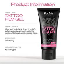 Farfnir Tattoo Film Gel 60g 1pc/2pcs, Advanced Film-Forming Formula, Deep Hydration & Friction Protection, Invisible Breathable Protective Layer, Suitable For New & Old Tattoos, Lightweight & Comfortable, All-Day Care - Tattoo Aftercare Gel - View 12
