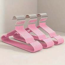 20/30/50 Household Clothes Hangers With Angle-Free, Non-Slip Hanging, Anti-Curvature Coated Drying Rack - Black - View 16
