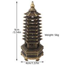 3pcs Wenchang Pagoda Incense Burner, Mini Pagoda Cone Incense Burner, Double Ear Incense Burner, Tai Chi Incense Burner, Lotus Incense Burner, Metal Aromatherapy Burner Ornament, Suitable For Home Office Desktop Meditation Decoration - Small Pagoda Incense Burner - View 4