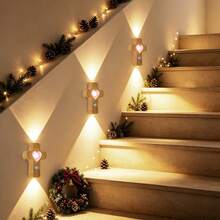LED Jesus Cross Wall Light, Home Decor Cross-Shaped Wall Lamp, Rechargeable Magnetic Motion Sensor Wall Light, 3 Colors Dimmable, Battery-Powered, Suitable For Halloween, Christmas, Thanksgiving, Wedding Birthday Party Signs, Easter Decorations - Multicolor - View 9