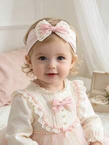 3pcs/Set Baby Girl Autumn/Winter New Hair Accessories Cute Woven Ribbon Bow Headband Suitable For Daily And Holiday Use Perfect Gift For Girls - Multicolor - View 3