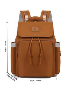 1pc Diaper Bag Backpack – Essential Baby Travel Tote – Multi-Functional Waterproof Diaper Bag, Travel Essential Baby Bag, Large Capacity Diaper Bag, Diaper Pouch, Stroller Strap, – Unisex Large Capacity Diaper Bag Diaper Pouch Backpack - Rust Brown - View 2