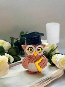 1PC Owl With Graduation Cap Silicone Mold, Creative DIY Owl Ornament Plaster Mould, Epoxy Resin Mold For Home Decor & Gift Making, Handicrafts Casting Molds, Art Decorations Gypsum Mold, Scented Candles Mold - 01-straight-eared Rabbit Tray Silicone Mold - View 11