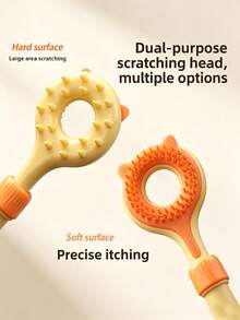 3-In-1 Cat Grooming Tool, Thickened Telescopic Design, With Double-Sided Massage/Scratching Stick And Interactive Cat Teaser, Suitable For Indoor Cats, Gently Removes Loose Fur - Multicolor - View 8