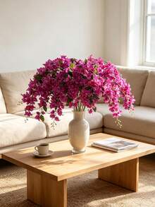1/3/8pcs Artificial Silk Nine-Layered Flower Stems, 31 Inch Long Branches, Suitable For Tall Vase Floral Arrangements, Tabletop Decor, Home And Wedding Decoration - Red Violet - View 11