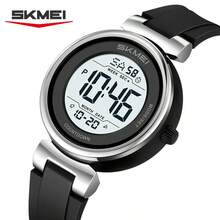 Jam Tangan Digital Pria Populer Model Baru Skmei 2633, Tali PU Asli, Tahan Air, Kronograf, Kalender, dan Jam Tangan Olahraga - Satu-Ukuran - View 11