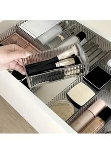 Drawer Cosmetic Storage Box, Transparent Multi-Size Combination, Liquid And Sample Storage Box, Suitable For Cosmetics, Stationery And Kitchen Utensils, Also Can Be Used As Storage Rack And Home Decor - Multicolor - View 2