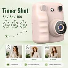 Children's Instant Print Digital Camera, Suitable For Men, Women And Children - HD Selfie Camera, Built-In More Filters, Paper Roll - Portable Mini Printer, Suitable For Easter, World Cup, Travel, Valentine's Day, Christmas, Birthday, 1300mAh Rechargeable Battery - Multicolor - View 11