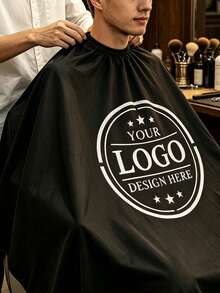 Customized Hairdressing Apron, Customized Hairdressing Cape, Personalized Hairdressing Cape With Logo, Can Print Hair Salon Logo Pattern And Text, Professional Durable Lightweight Breathable Neutral Home Salon Apron, Customized Hair Salon Home Salon Customer Cape - Multicolor - View 5