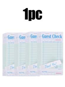 1/2/4 Pack Green Server Order Pads, Suitable For Waiters, Servers, Server Notebooks, Server Checkout Books, Restaurant Paper Checkout Slips, 50 Sheets/Pack, Total 200 Sheets - Multicolor - View 10