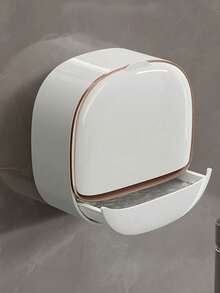 Jabonera de Pared para Baño y Cocina, Contenedor de Jabón con Tapa Protectora y Drenaje, Instalación Adhesiva sin Taladro, Diseño Moderno que Ahorra Espacio, Mantén el Jabón Separado del Agua para un Secado Más Cómodo, Fácil de Limpiar y Usar, Ideal para Regadera, Lavabo, Baño, Cocina y Hogar ideal para uso diario - Jabón + jabonera - Ver 8