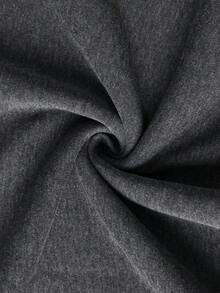 Men's Autumn/Winter Fashion Classic Button Loose Drop Shoulder Lapel Sweatshirt, Suitable For Daily Social Wear - Dark Grey - View 8