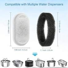 24pcs/Cat Fountain Filters,Cat Fountain Replacement Filters,Suitable For Stainless Steel Water Dispenser,Adjustable Water Flow Pet Fountain,Dog Fountain Filters,Multi-Layer Filtration. - None - View 3