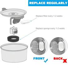 24pcs/Cat Fountain Filters,Cat Fountain Replacement Filters,Suitable For Stainless Steel Water Dispenser,Adjustable Water Flow Pet Fountain,Dog Fountain Filters,Multi-Layer Filtration. - None - View 9