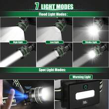 Lampu Kepala LED XHP360 Kecerahan Tinggi, Lampu Sorot Daya Tinggi, Jangkauan Jauh, Lampu Kepala LED Isi Ulang USB Tipe-C, Sensor Gerak untuk Berkemah - Perak - View 8