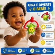 Kit Sensorial Bebê Mordedor E Chocalho Montessori Seguro - diversas - Visão 6