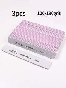 3/5/10/25/50pcs Double-Sided 100/180 Grit Reusable Nail Files, Suitable For Natural Nails, Acrylic Nails And Nail Tips, Professional Manicure Tools, Suitable For Home And Salon Use - Multicolor - View 14